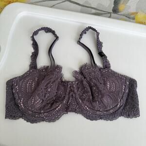 Victoria’s Secret 34D Dream Angels Push-up w/o Padding Purple Lace Bra NWT